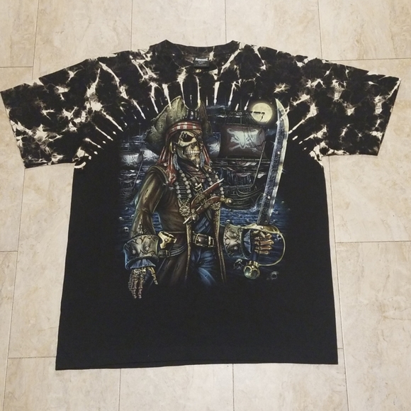 Vintage Other - VTG Survivor Pirate All-Over Print Graphic T-Shirt